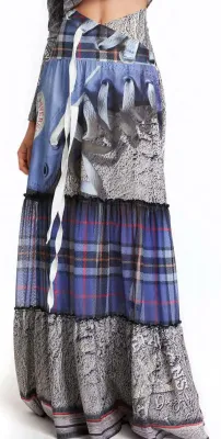 IPNG: Fall Conversations Tartan Illusion Long Skirt/Dress