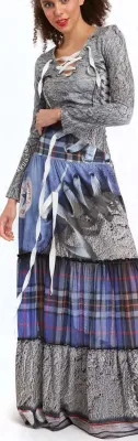 IPNG: Fall Conversations Tartan Illusion Long Skirt/Dress