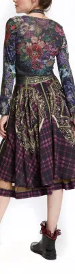 IPNG: Back To Black Cherry Tartan Skirt