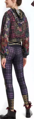 IPNG: Back To Black Tartan Framed Illusion Leggings