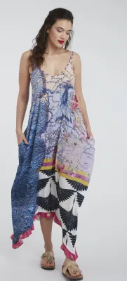 IPNG: Mermaiden Shuffle 3D Illusion V-Cut Maxi Dress