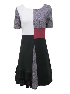 Maloka: Diamond Twist Jacquard Dress