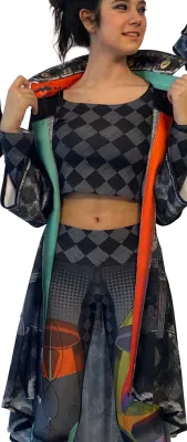 IPNG: Art Is My Body In Rhythm Illusion Kimono Shirt Cardigan