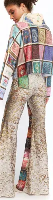 IPNG: Fortune In Flowerland Contrast Illusion Comfort Pants