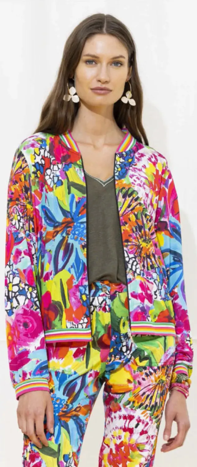 Maloka: Sunset Blooms Zip Up Jacket