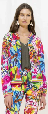 Maloka: Sunset Blooms Zip Up Jacket