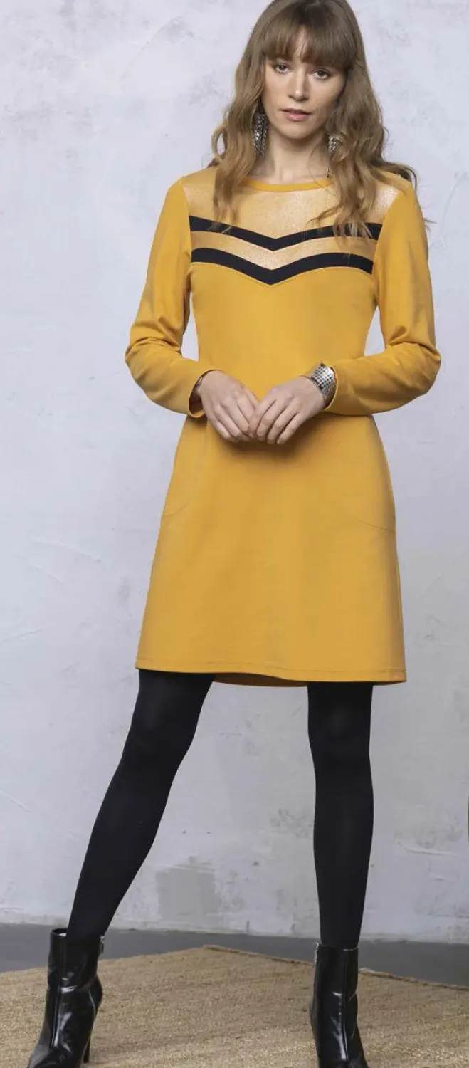 Maloka: Milano Foil Sweatshirt Dress