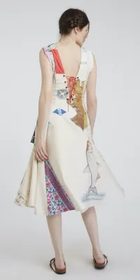 IPNG: Let's Go Luggage Illusion Flared Dress