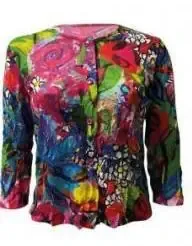 Maloka: Sunset Blooms Buttoned Cardigan