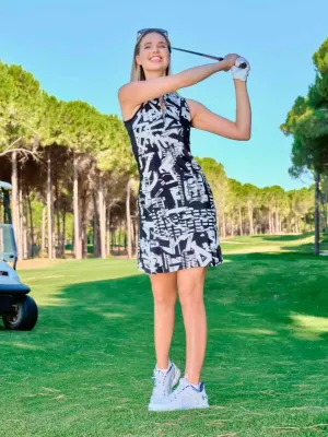 Dolcezza Sport: Matiere Urbaine Abstract Art Comfort Dress