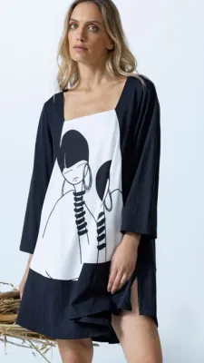G!oze: Familiar Faces Tunic Dress