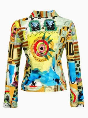 Simply Art Dolcezza: No 286 Abstract Art Soft Denim Jacket