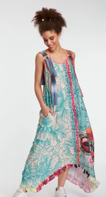 IPNG: Red Hot Ruffled Maxi V Neck Dress