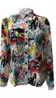 Maloka: Snorkeling Abstract Art Blouse