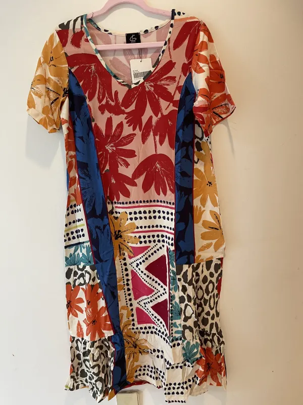G!oze: Patchwork Of Flowers Comfort Dress