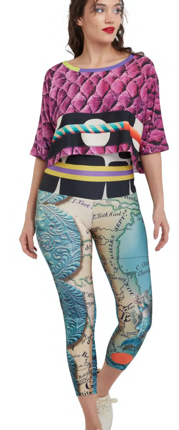 IPNG: Mermaiden Shuffle 3D Illusion Cropped Legging
