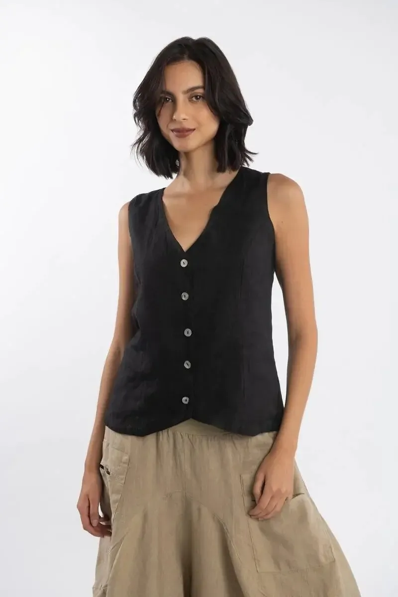 Roma Linen Vest