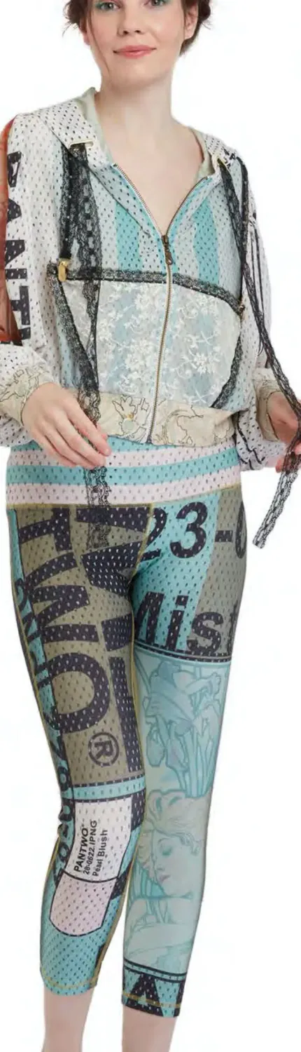 IPNG: Pantwo Greek Goddesses Turquoise Illusion Legging