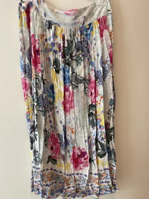 Paul Brial: Rosette Crinkle Maxi Skirt