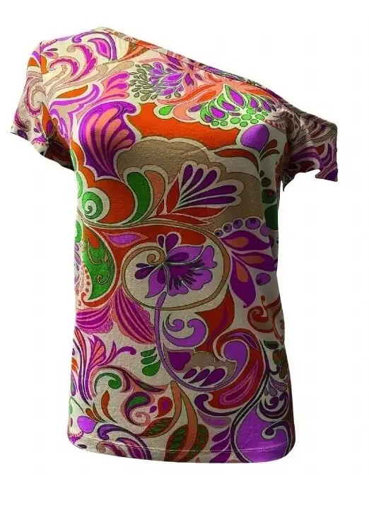 Paul Brial: Pink Citrus Asymmetric Top