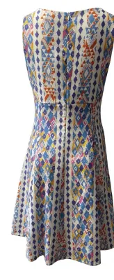 Paul Brial: Crepe Cotton Flared Dress