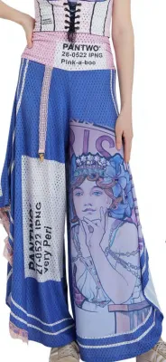 IPNG: Pantwo Greek Goddesses Illusion Drape Pants