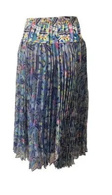 Paul Brial: Crepe Crinkle Midi Skirt