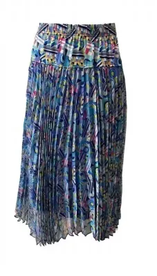 Paul Brial: Crepe Crinkle Midi Skirt