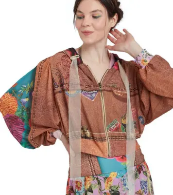 IPNG: Let's Go Luggage Illusion Hoodie Puff Jacket