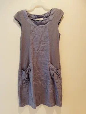 Luna Luz: Linen Sheath Dress in Dusk