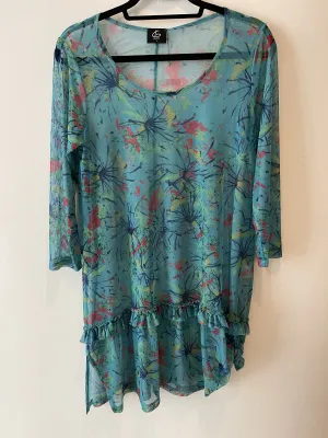 G!oze: Floral Tulle Long Tunic