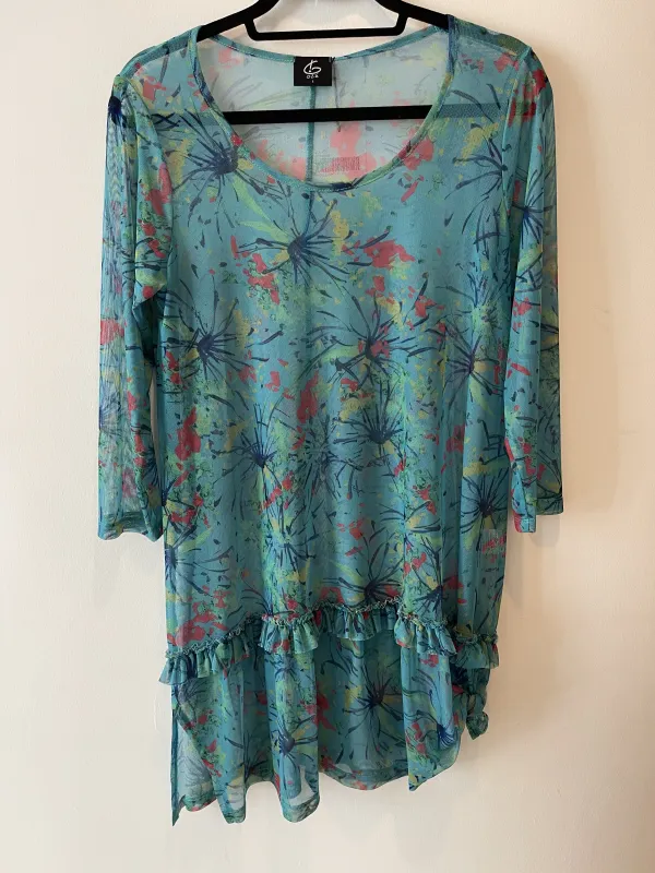 G!oze: Floral Tulle Long Tunic