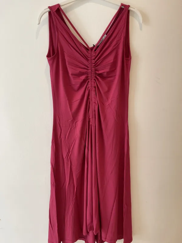 Maloka: Pink Berry Ruched Maxi Dress