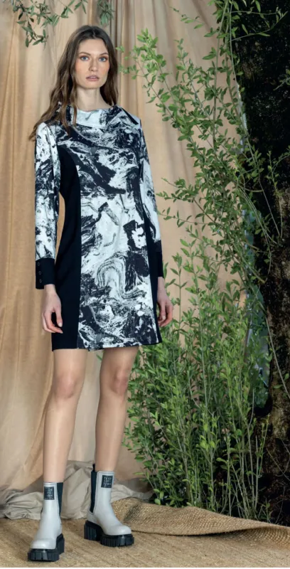 Maloka: In Black &amp; White Sweater Dress