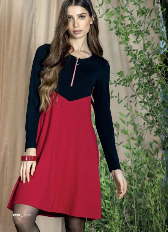 Maloka: Julie Contrast Drape Dress