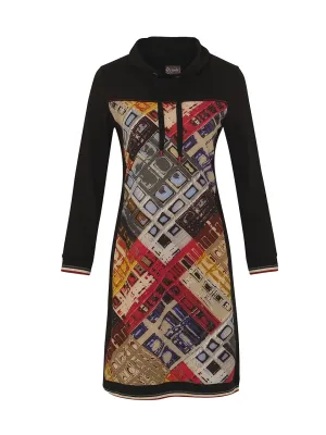 SimplyArt Dolcezza: Manhattan Abstract Art Sweatshirt Dress