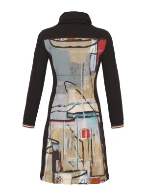 Simply Art Dolcezza: Vivacity Abstract Art Sweatshirt Dress
