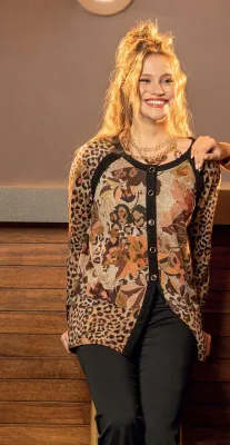 Paul Brial: Savage Impressions Tricot Cardigan Tunic