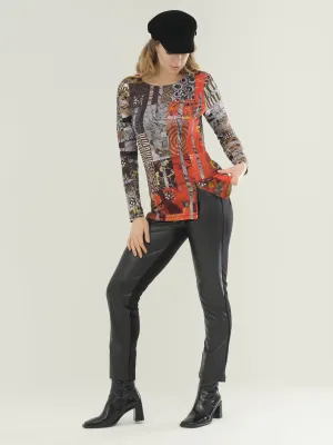 Simply Art Dolcezza: Red Black Quilt Art Tunic