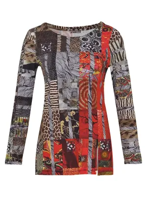 Simply Art Dolcezza: Red Black Quilt Art Tunic