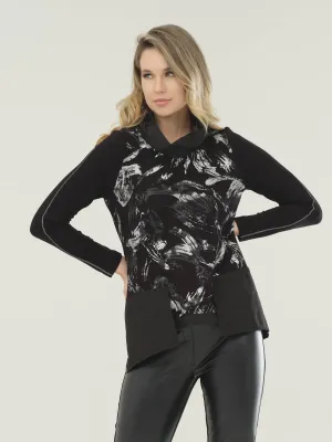 Dolcezza: Brush Strokes Pocket Flared Tunic