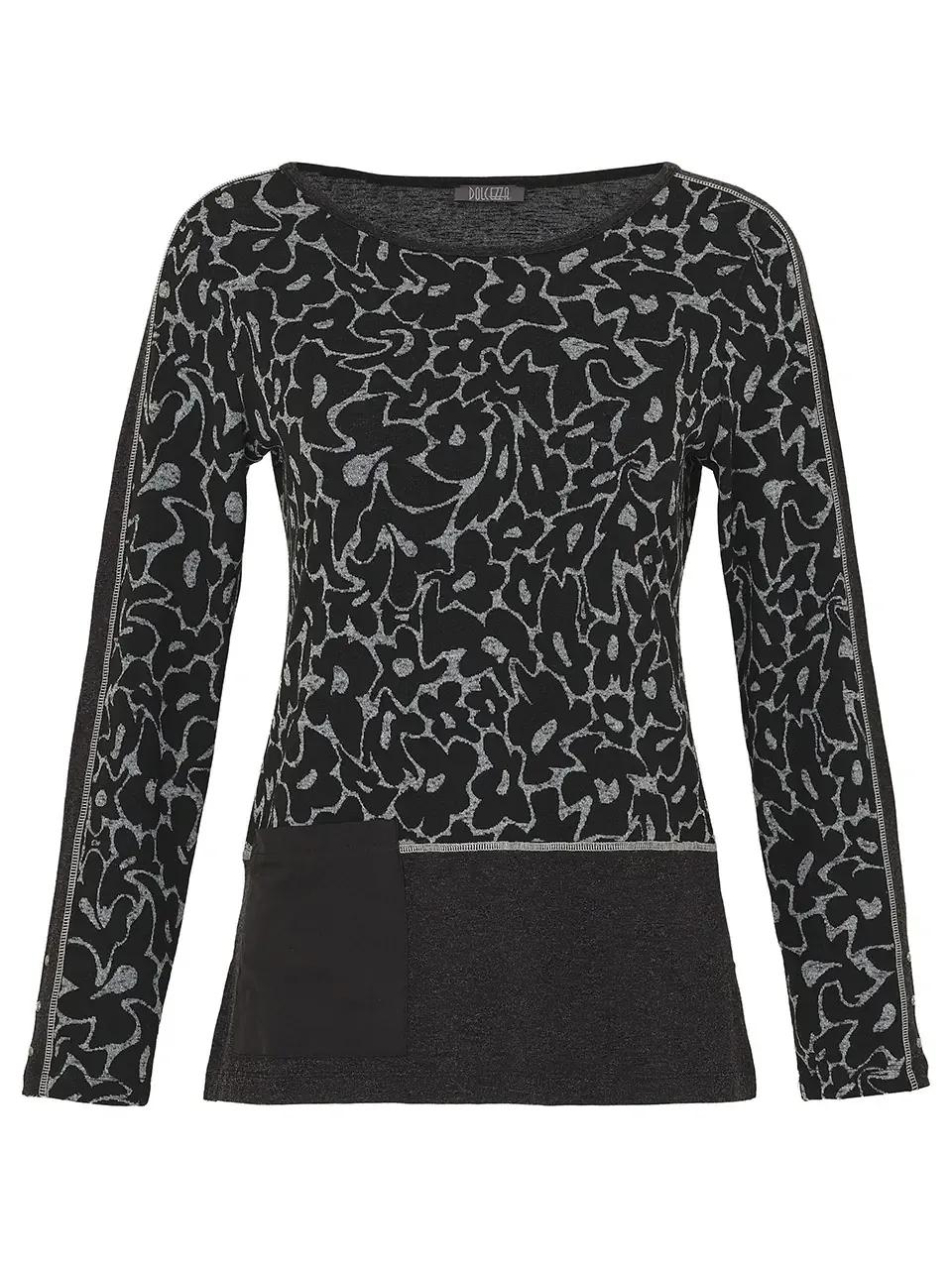 Dolcezza: Flower Jacquard Pocket Sweater