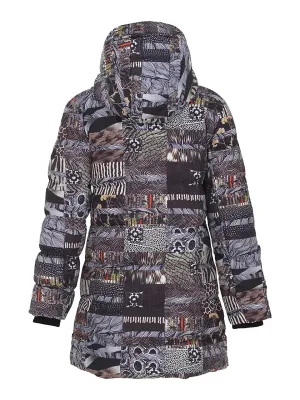 Simply Art Dolcezza: Red Black Quilt Art Puffer Coat
