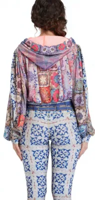 IPNG: Hot Shot Crochet Illusion Hoodie Puff Jacket