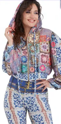 IPNG: Hot Shot Crochet Illusion Hoodie Puff Jacket
