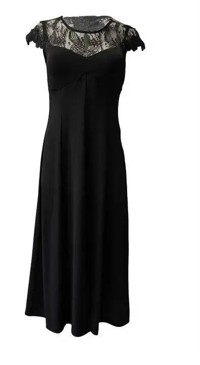 Paul Brial: Lace Contrast Crepe Party Dress