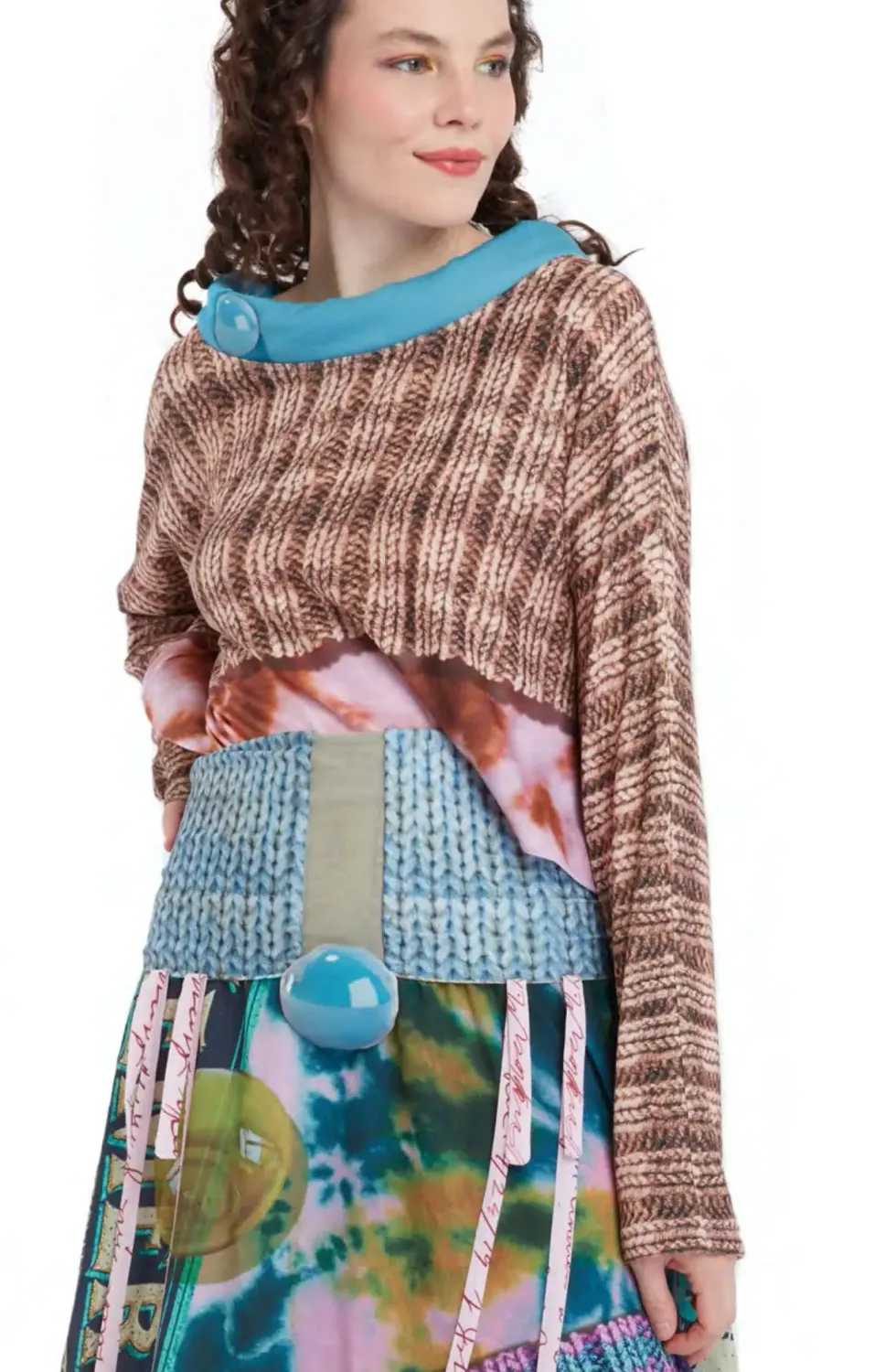 IPNG: Good Vibrations Knit Illusion Mini Blouse