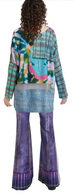 IPNG: Good Vibrations Knit Illusion Long Blouse/Tunic