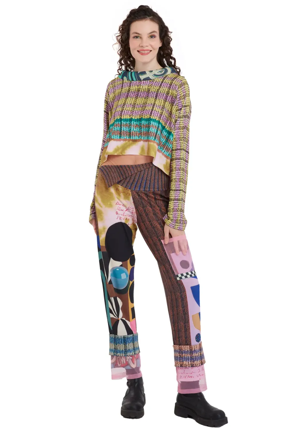 IPNG: Good Vibrations Green Knit Illusion Blouse