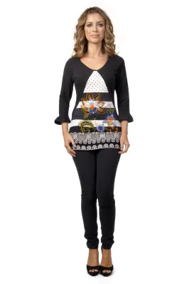 Savage Culture: Lady Evelyn Arabesque Tunic with Tulip Sleeves